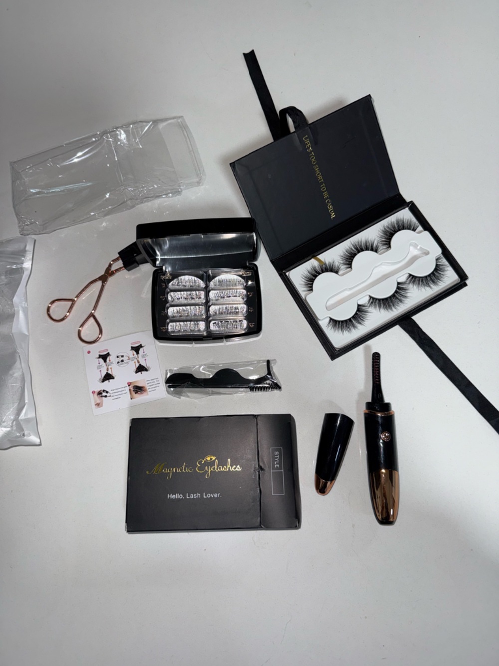 Heated Eyelash Curler Magnetic Lash Kit Bundle Mink Lashes Set False Lashes Lot